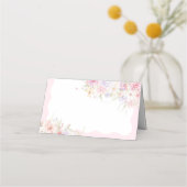 ガーデンフローラウェーブワイルドフラワーモダンブライダルシャワー プレイスカード (裏面)