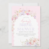 ガーデンフローラウェーブワイルドフラワーモダンブライダルシャワー 招待状 (正面)