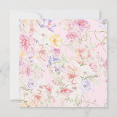 ガーデンフローラウェーブワイルドフラワーモダンブライダルシャワー 招待状 (裏面)