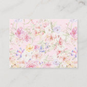 ガーデンフローラウェーモダンブブライダルシャワーレシピ エンクロージャーカード (裏面)