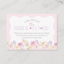 ガーデンフローラウェーモダンブブライダルシャワーレシピ エンクロージャーカード