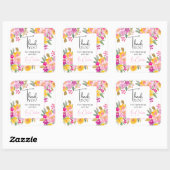 ガーデンフローラウォーター感謝していカラーユーブライダルシャワー スクエアシール (シート)