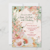 ガーデンフローラテーマパーティー招待状 招待状 (正面)