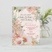 ガーデンフローラテーマパーティー招待状 招待状 (スタンド正面)