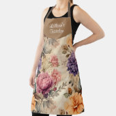 ガーデンフローラパーソナライズされたオールオーバープリント エプロン (インサイチュ)