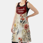 ガーデンフローラパーソナライズされたオールオーバープリント エプロン (インサイチュ)