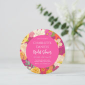 ガーデンフローラピンクブライダルシャワー 招待状 (スタンド正面)