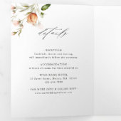 ガーデンフローラフレーム水結婚色 三つ折り招待状 (内部最初)