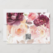 ガーデンフローラブルゴーニュ文字結婚書道 招待状 (裏面)