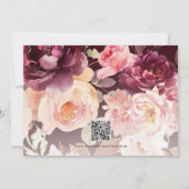 ガーデンフローラブルゴーニュ文字結婚書道 招待状 (裏面)