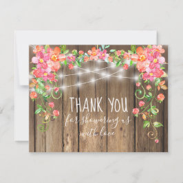 ガーデンフローラベリーベイビー結婚シャワーありがとう サンキューカード