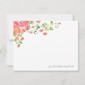 ガーデンフローラベリーベイビー結婚シャワーありがとう サンキューカード (裏面)