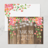ガーデンフローラベリーベイビー結婚シャワーありがとう サンキューカード (正面/裏面)
