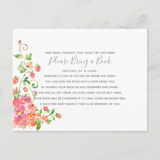 ガーデンフローラベリーベビーシャワー本カードライブラリ インビテーションポストカード (正面)