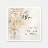 ガーデンフローラユーカリブライダルシャワー スタンダードカクテルナプキン (正面)