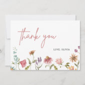 ガーデンフローラリトルワイルドフラワーありがとう サンキューカード (正面)