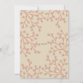 ガーデンフローラルガールベビーシャワー 招待状 (裏面)