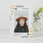 ガーデンフローラル卒業式写真招待状 招待状 (スタンド正面)