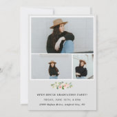 ガーデンフローラル卒業式写真招待状 招待状 (裏面)