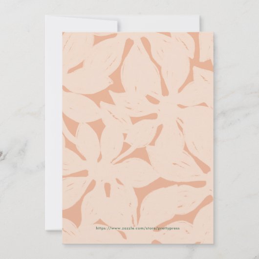 ガーデンフローラレッツパーティー任意の年齢誕生日 招待状 (裏面)