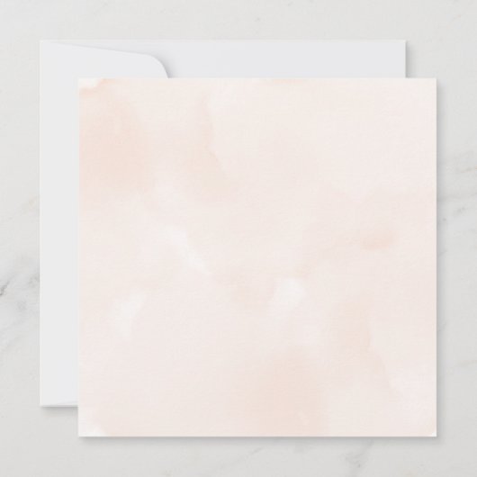 ガーデンフローラワイルドフラワーズ赤面ピンクブライダルシャワー 招待状 (裏面)