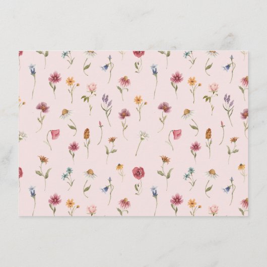 ガーデンフローラワイルドフラワーブライダルシャワーレシピ エンクロージャーカード (裏面)