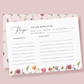 ガーデンフローラワイルドフラワーブライダルシャワーレシピ エンクロージャーカード