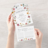 ガーデンフローラワイルドフラワーブライダルシャワー オールインワン招待状 (貼ってはがせる)