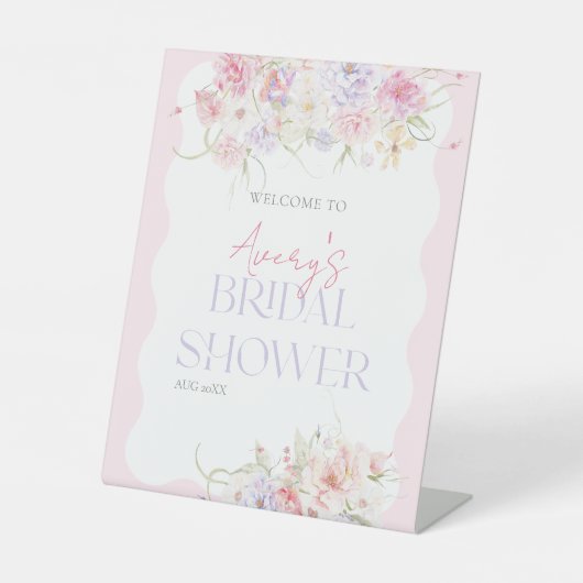 ガーデンフローラワイルドフラワーモダンブライダルへようこそ 台座サイン (正面)