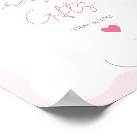 ガーデンフローラワイルドフラワーモダンブライダルギフト ポスター (角)