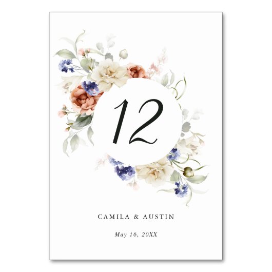 ガーデンフローラ円結婚枠 テーブルナンバー (裏面)