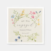 ガーデンフローラ我々は婚約したパーティー スタンダードカクテルナプキン (正面)