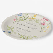 ガーデンフローラ我々は婚約したパーティー ペーパープレート (アングル)