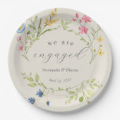 ガーデンフローラ我々は婚約したパーティー ペーパープレート (正面)
