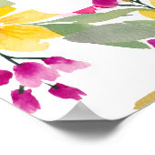 ガーデンフローラ水カラーブライダルシャワーへようこそ ポスター (角)