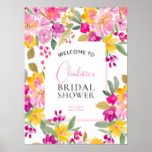 ガーデンフローラ水カラーブライダルシャワーへようこそ ポスター (正面)