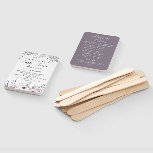 ガーデンフローラ結婚式 プログラムハンドファン ハンドファン (組立なし)