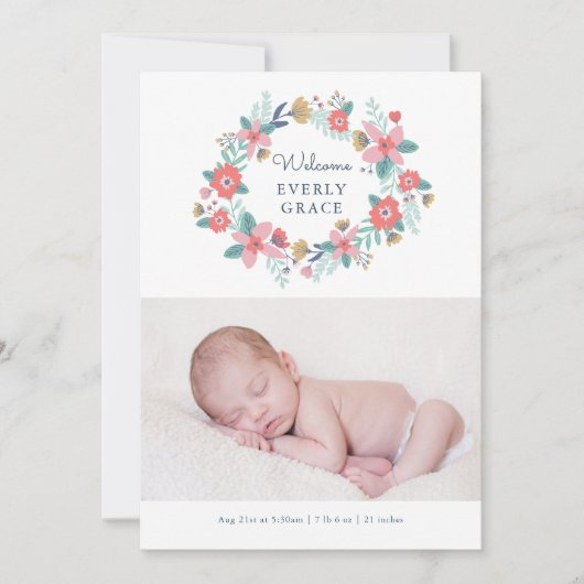 ガーデンフローラ誕生発表 案内状 (正面)