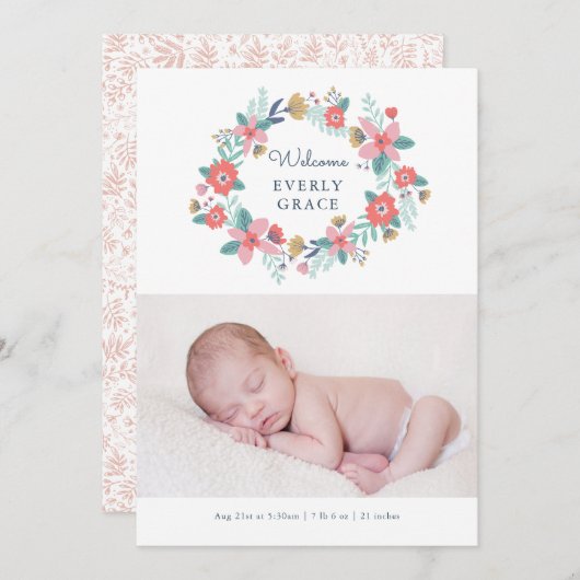 ガーデンフローラ誕生発表 案内状 (正面/裏面)