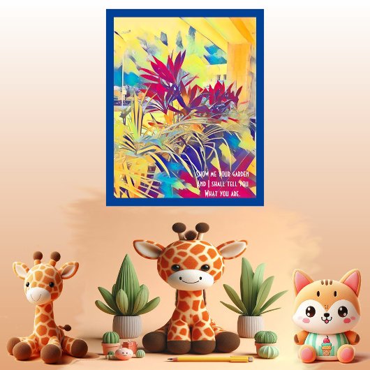 ガーデンブッシュインスパイアズ引用文ウォール抽象芸術アールデコ ポスター