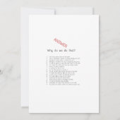 ガーデンブライダルシャワーゲームと回答5 x 7サイズ 招待状 (裏面)