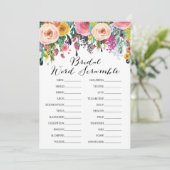 ガーデンブライダルシャワーゲームと回答5 x 7サイズ 招待状 (スタンド正面)