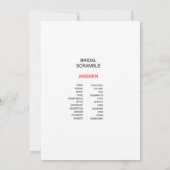 ガーデンブライダルシャワーゲームと回答5 x 7サイズ 招待状 (裏面)