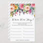 ガーデンブライダルシャワーゲームプリント (正面/裏面)