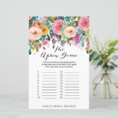 ガーデンブライダルシャワーゲームプリント (スタンド正面)