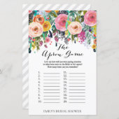 ガーデンブライダルシャワーゲームプリント (正面/裏面)