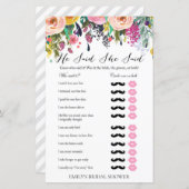 ガーデンブライダルシャワーゲームプリント (正面/裏面)