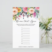 ガーデンブライダルシャワーゲームプリント (スタンド正面)