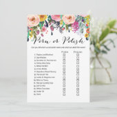 ガーデンブライダルシャワーゲーム（5x7サイズ） 招待状 (スタンド正面)