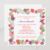 ガーデンブライダルシャワー招待 招待状 (正面/裏面)